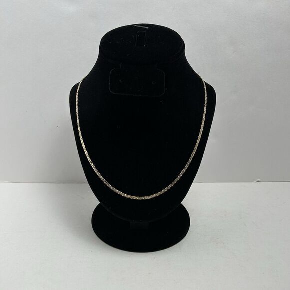 A Brilliant Mid Century Modern 14kt GP 18” Necklace Pre Owned Lobster Closure - Picture 1 of 3